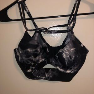 Marble PINK bonded push up bra